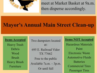 Mayor's Annual Main Street Clean-up 2024!